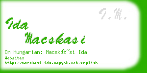 ida macskasi business card